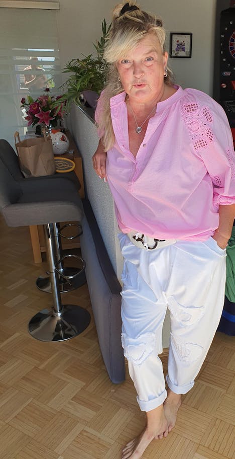 Verspielte Bluse 16759 candy pink