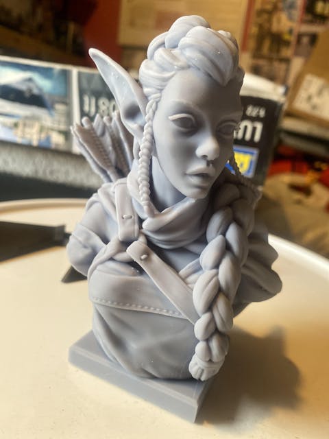 Elf Archer Bust (fan art) Figurine 3D Resin Printed - 5" (125mm) - High Quality