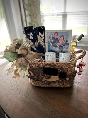 Lake Fishing Bride & Groom Enamel Mug