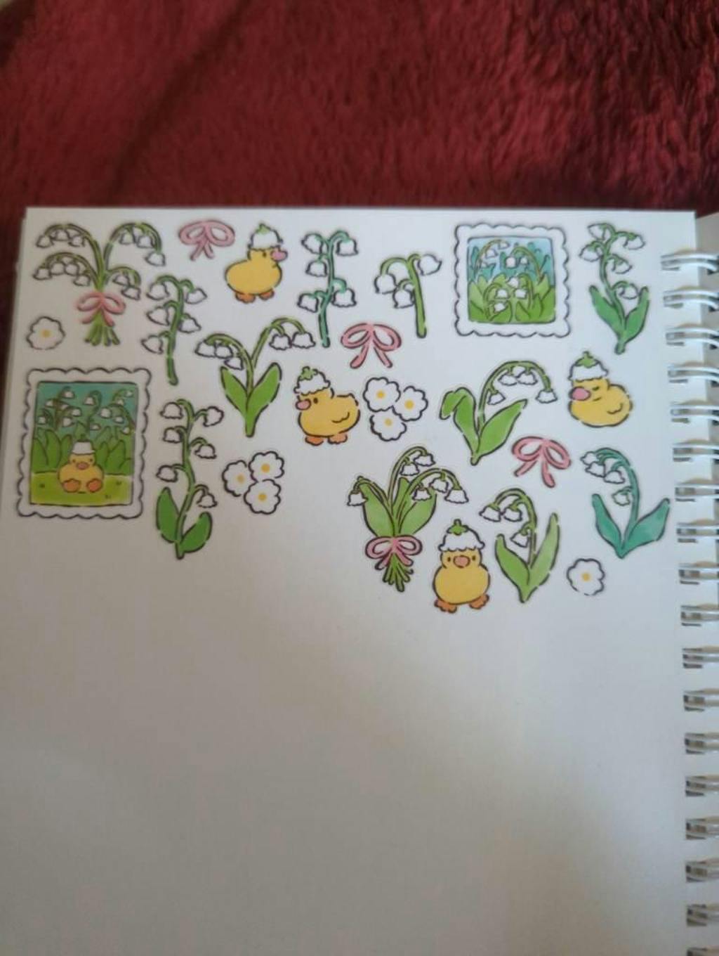 Lily of The Valley Duckling Sticker Sheet
