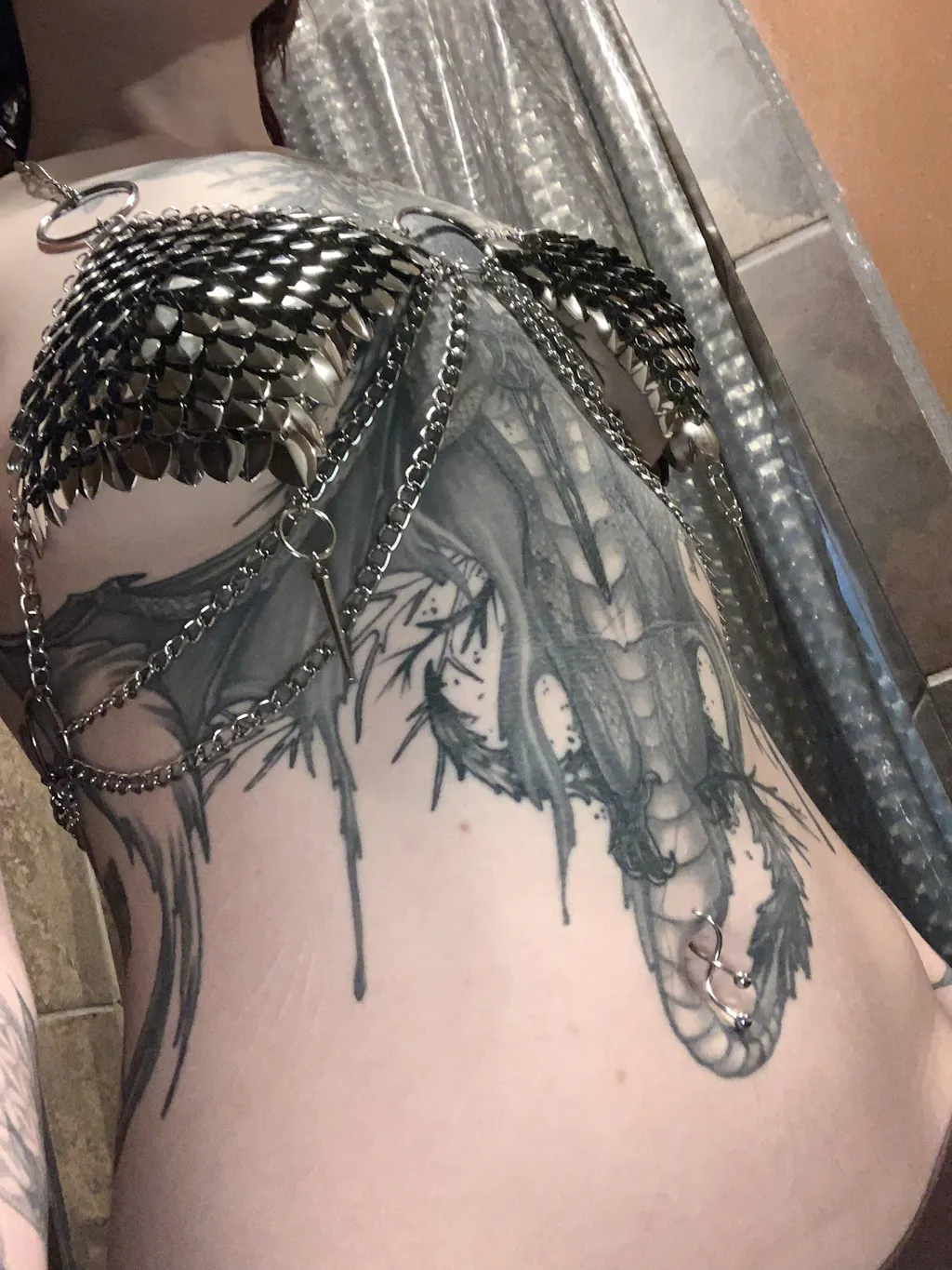 Iron Maiden Top / Skirt Steel Chainmail Scalemail