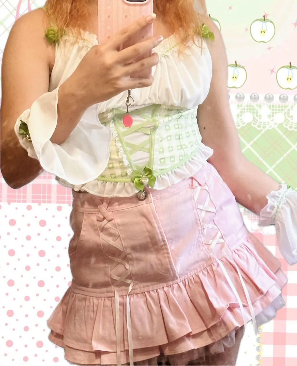 Cottage Maiden Checkered Ruffle Lingerie