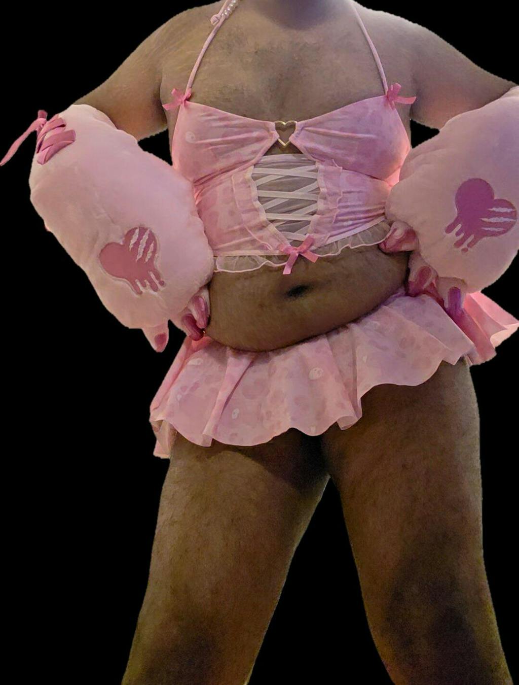 Vday Gloomy Bear Gyaru Corset Top and Underwear Lingerie