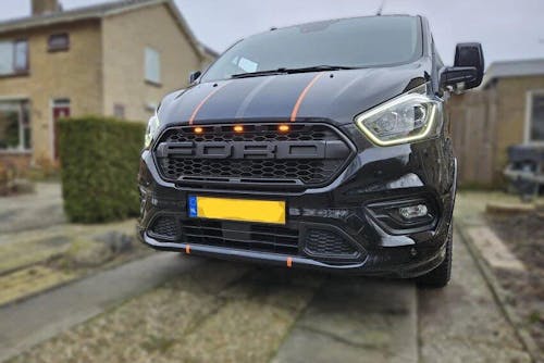 2018-2023 Ford Transit Custom Trail avec 3LED noir mat calandre de pare-chocs avant style Raptor