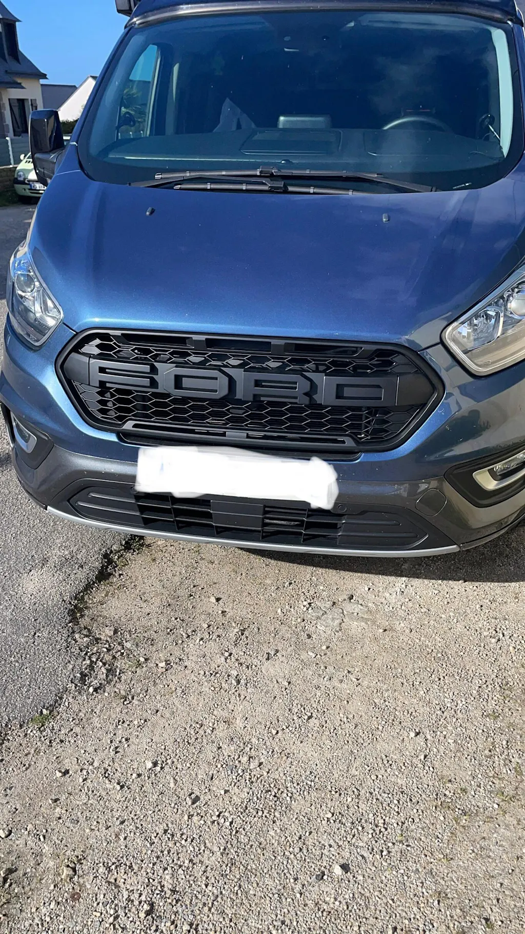 2018-2023 Ford Transit Custom Trail avec 3LED noir mat calandre de pare-chocs avant style Raptor