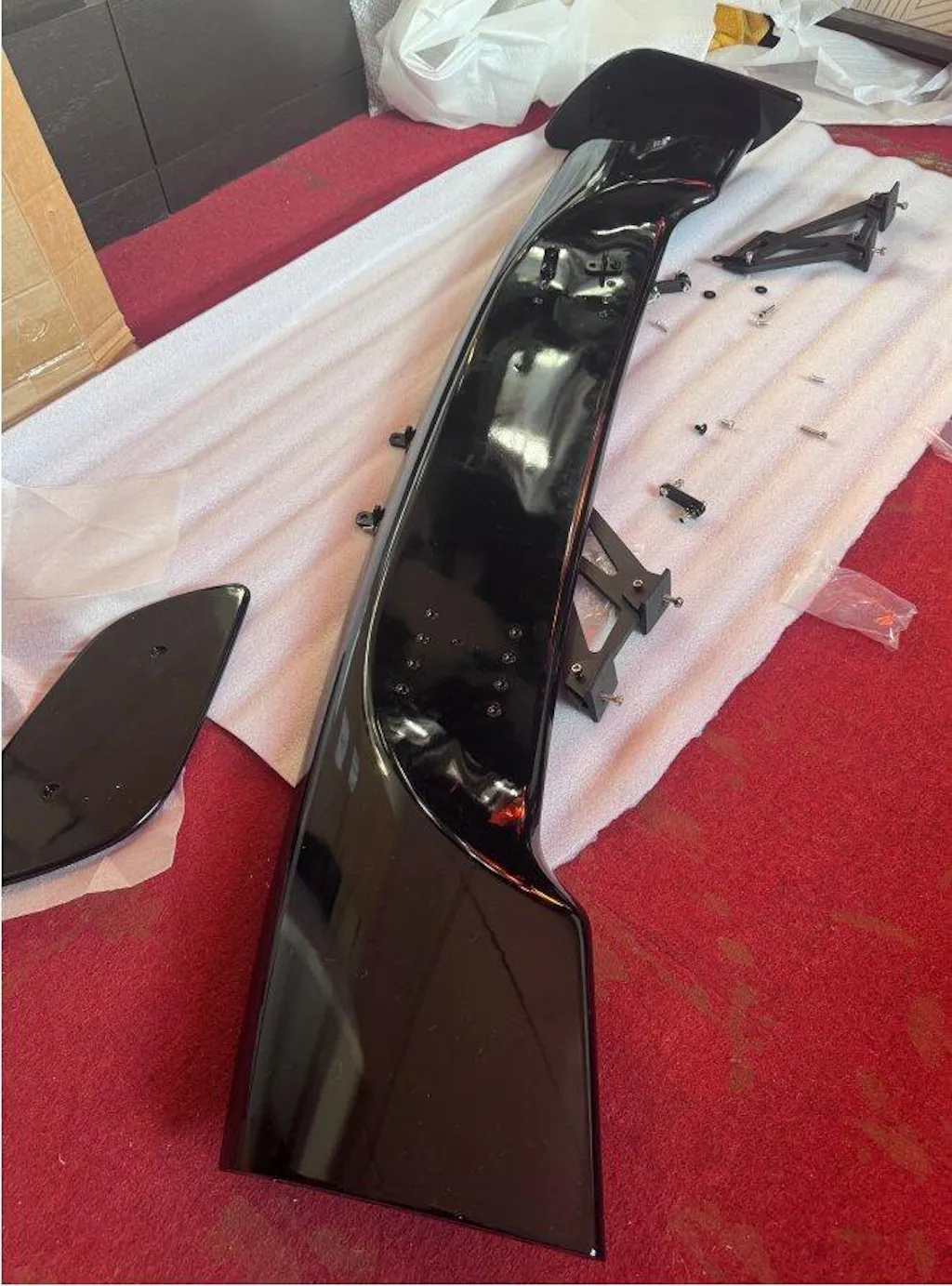57" 145cm Universal Racing GT Style Down Force Trunk Spoiler Wing Glossy Black