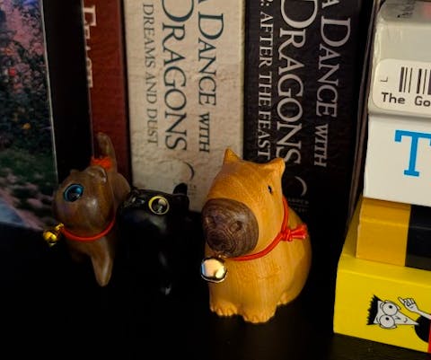 Cappy Carved Wooden Croissant in Cozy Rest