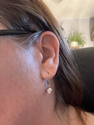 Moissanite Lever‑Back Drop Earrings