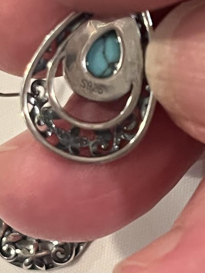 Bohemian Teardrop Turquoise Earrings