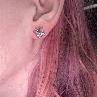 Molenia Birthstone Butterfly Stud Earrings