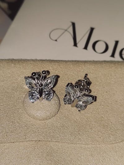 Molenia Birthstone Butterfly Stud Earrings