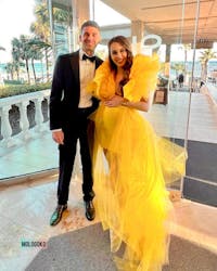 Jasmine Red Carpet Style Gown with Detachable Skirt