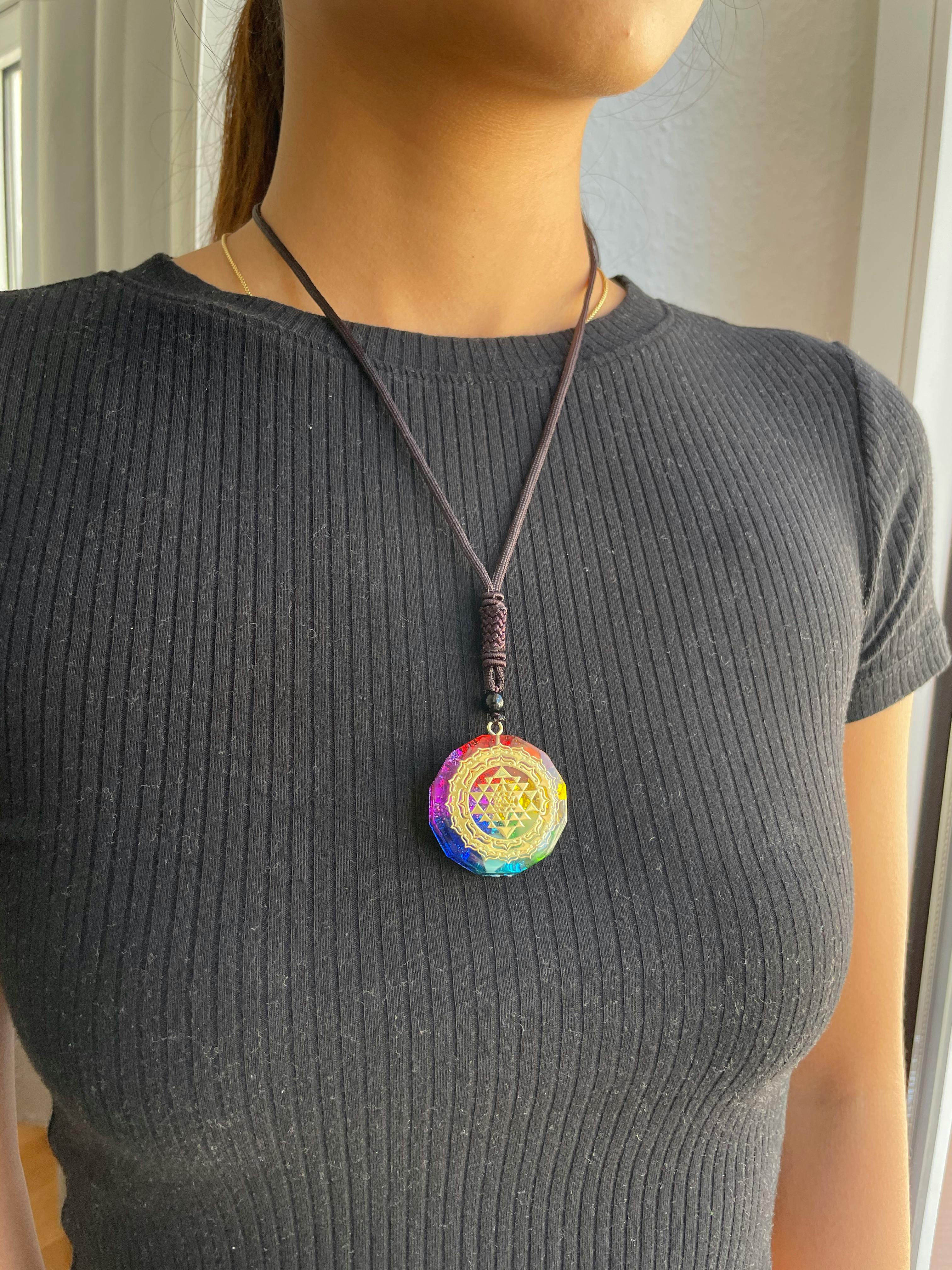 7 Chakra Orgonite Necklace for EMF Protection & Healing photo review