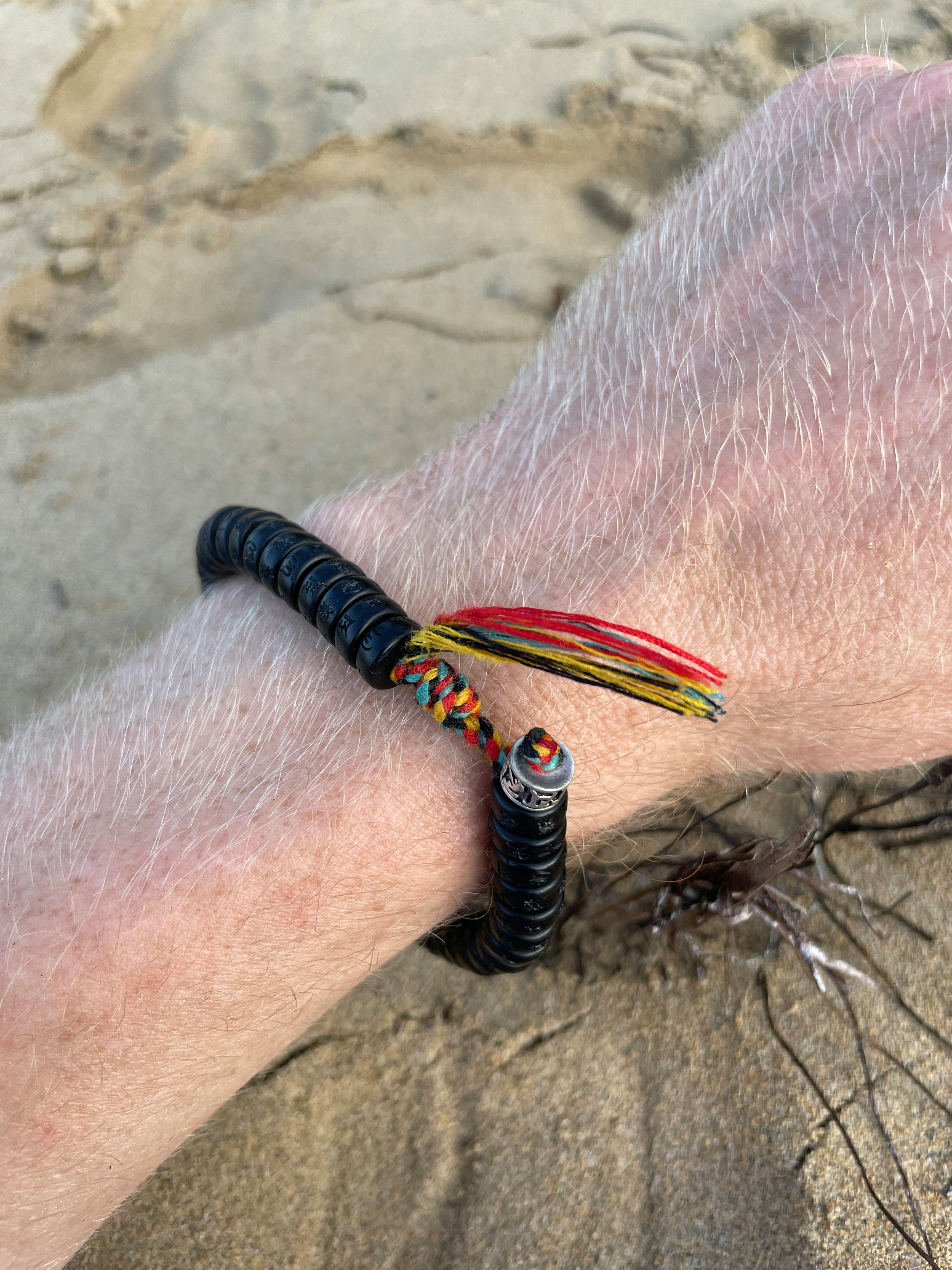 Coconut Shell Mantra Bracelet for Luck & Protection photo review