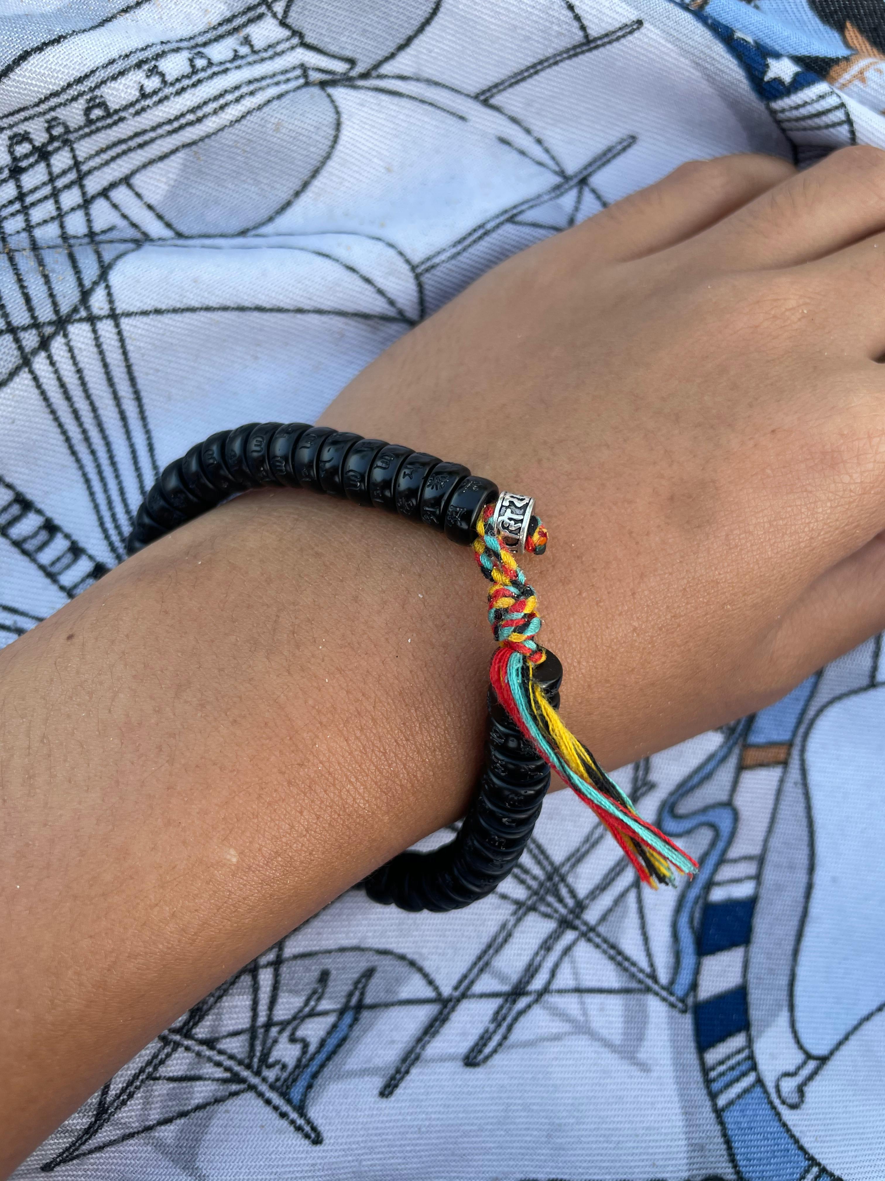 Coconut Shell Mantra Bracelet for Luck & Protection photo review