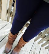 Womens Leggings, Navy Blue Capri Leggings