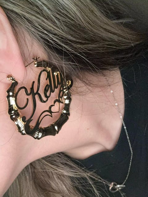 Grandes Boucles d'Oreilles Prénom