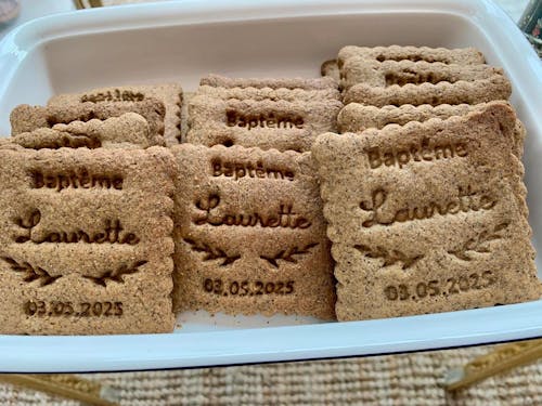 Emporte-pièce personnalisé Baptême - Biscuits personnalisés - Carré