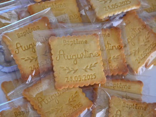 Emporte-pièce personnalisé Baptême - Biscuits personnalisés - Carré