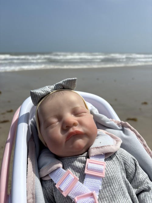 18 Inches Lifelike Closed Eyes Levi Reborn Doll With Headband