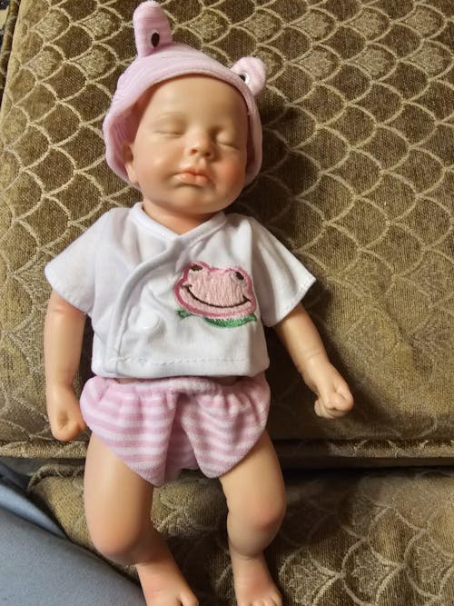 30cm Lifelike Soft Full Silicone Asleep Loulou Reborn Doll Girl