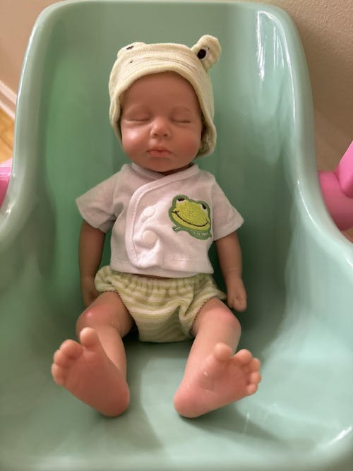 30cm Lifelike Soft Full Silicone Asleep Loulou Reborn Doll Girl