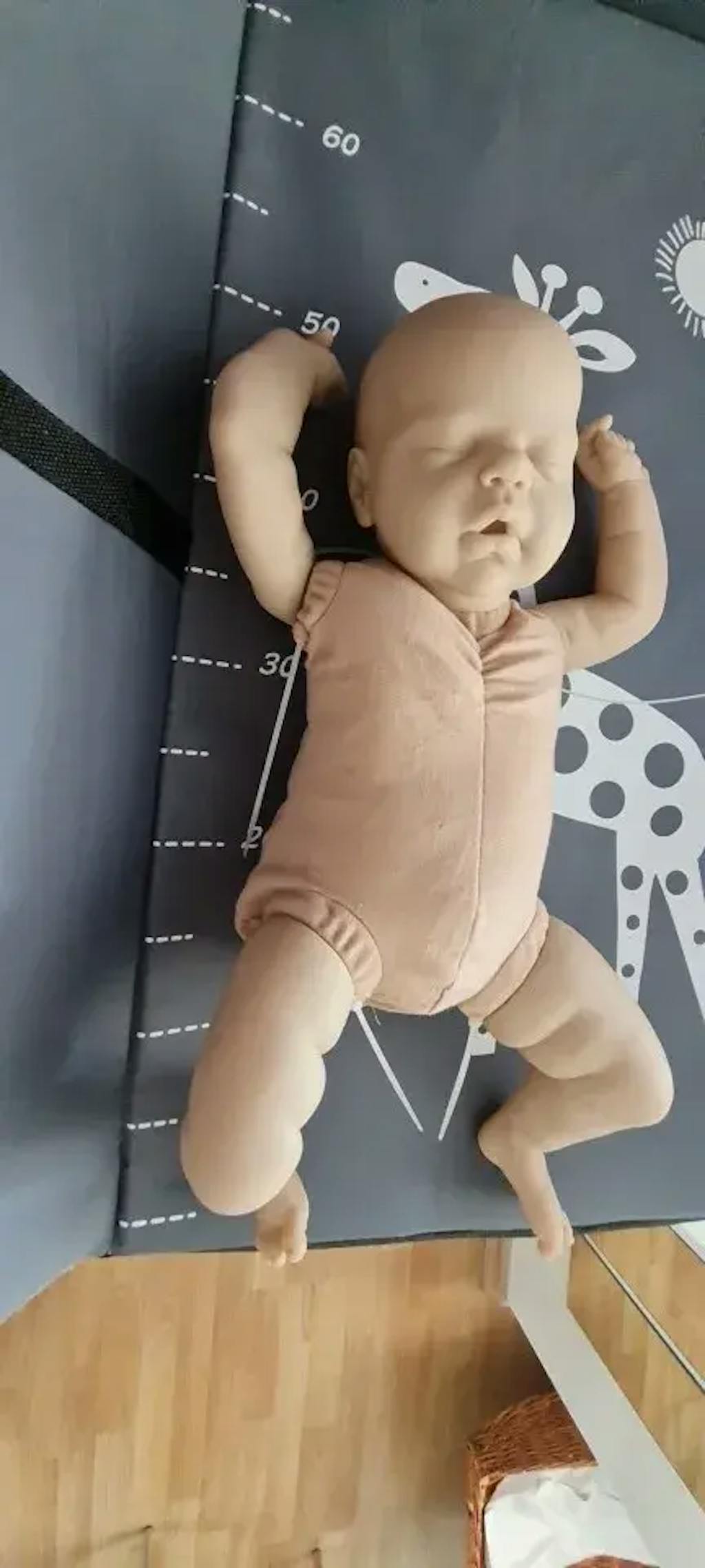 22 Inches Unpainted Closed Eyes Reborn Doll Kit Alexis
