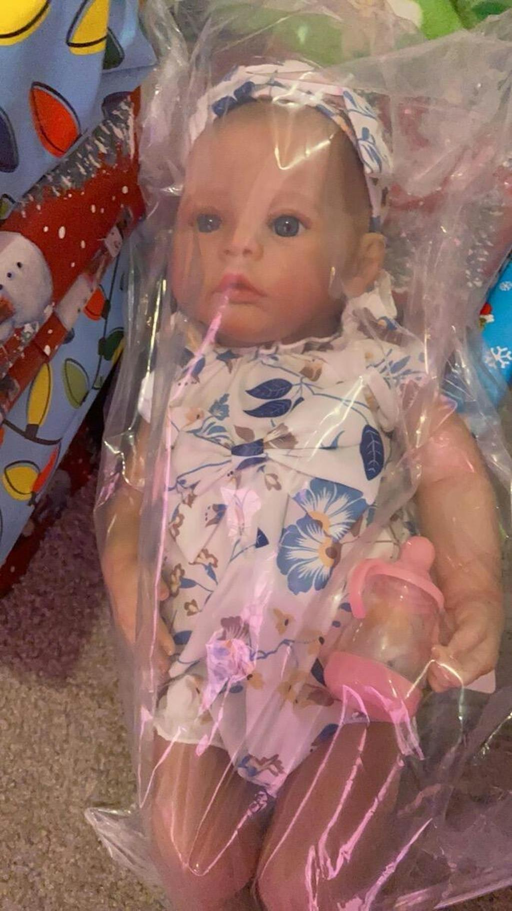 48cm Blue Eyes  Reborn Dolls Girl In Floral Clothes-Meadow