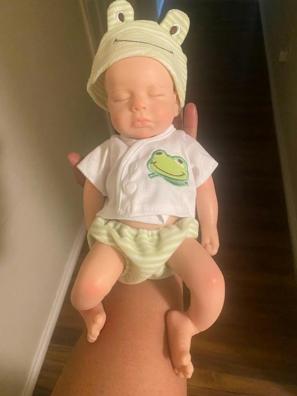 30cm Lifelike Soft Full Silicone Asleep Loulou Reborn Doll Girl