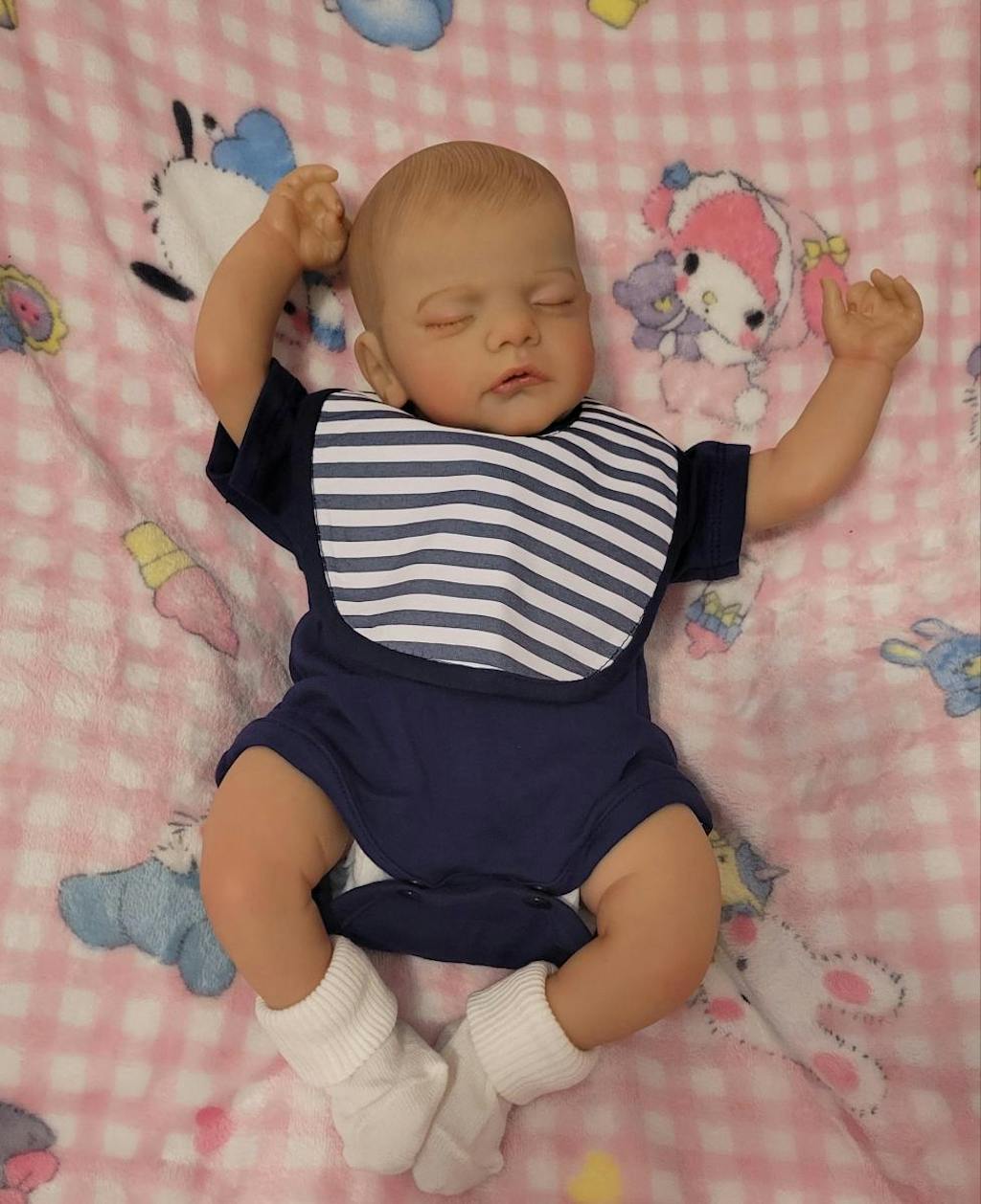 19 inches Realistic Closed Eyes Reborn Dolls-Sam