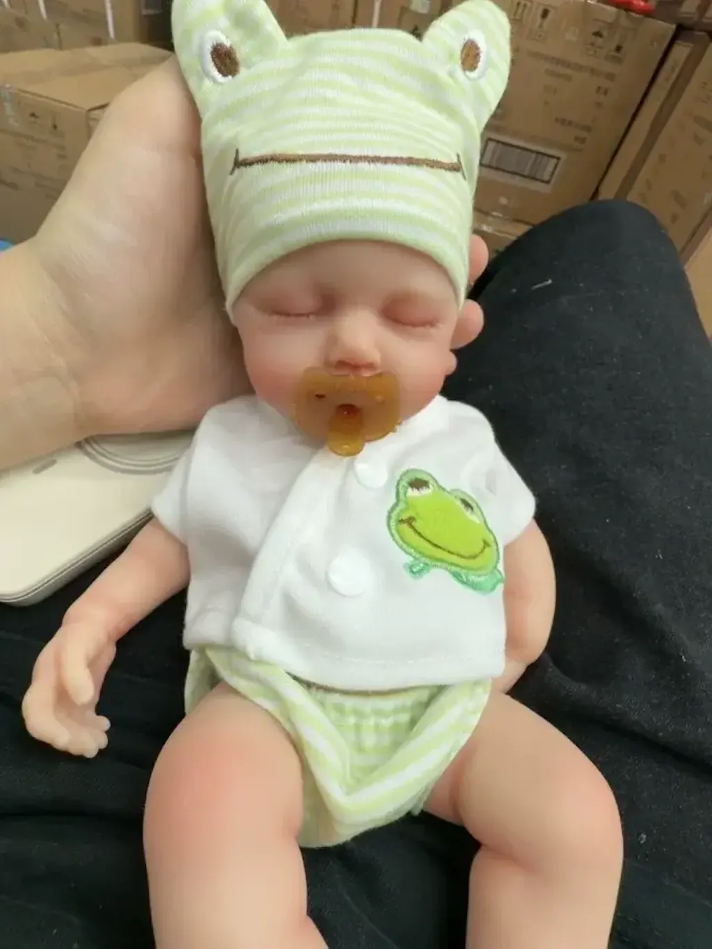 30cm Lifelike Soft Full Silicone Asleep Loulou Reborn Doll Girl