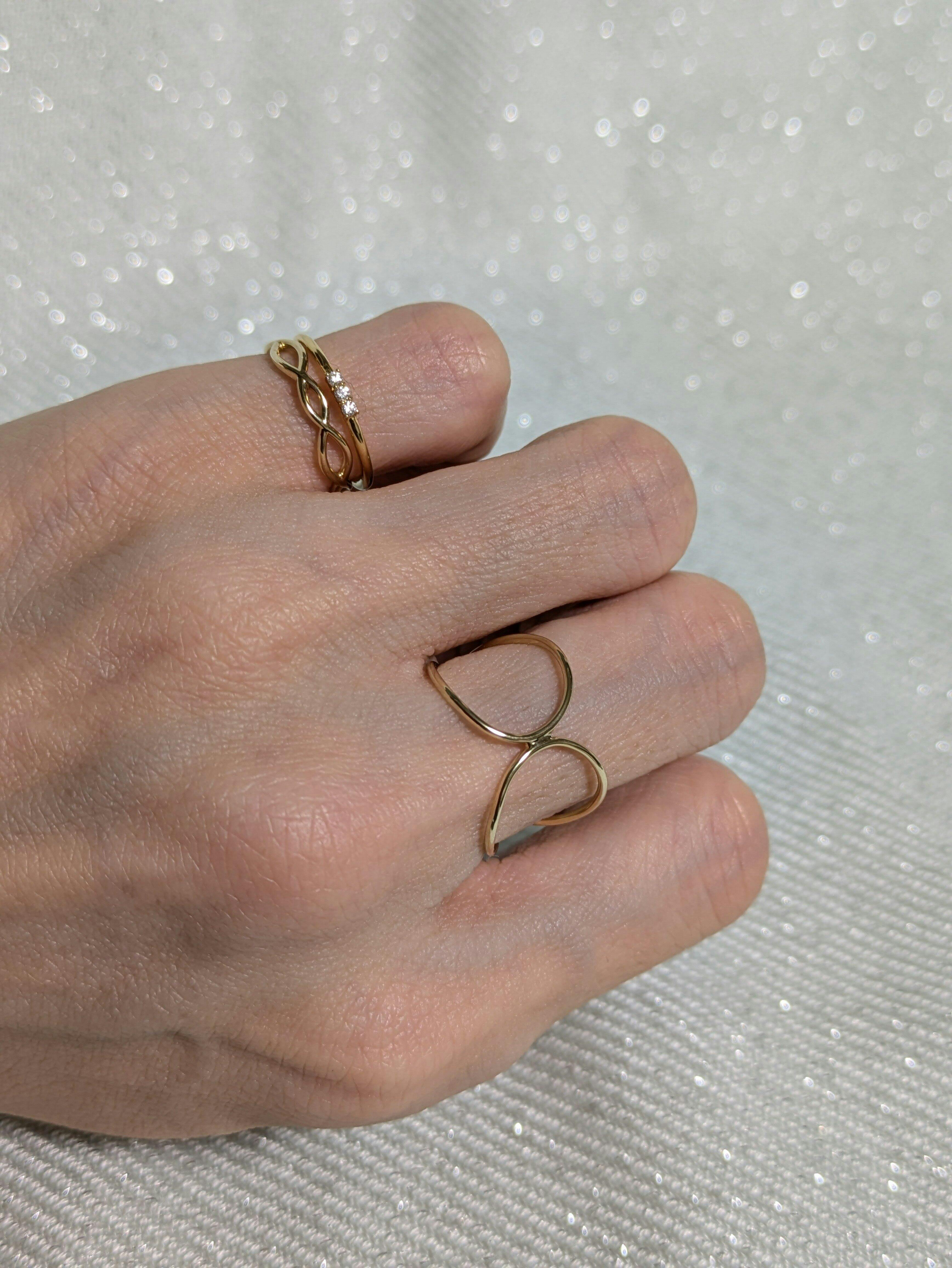 K10リング ダブルハート｜MONATELIER（モナトリエ）公式｜K10 一粒