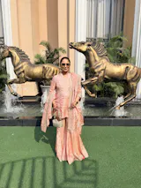 Kashi- Kurta, Sharara and Dupatta Set- Blush Pink