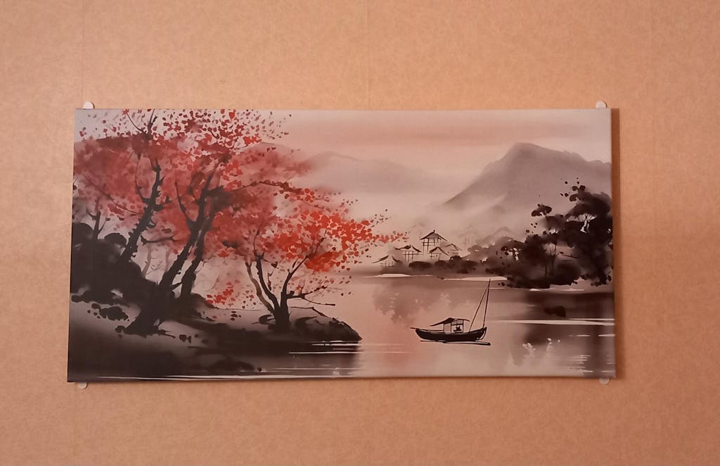 Tableau Japonais Lac des Cerisiers