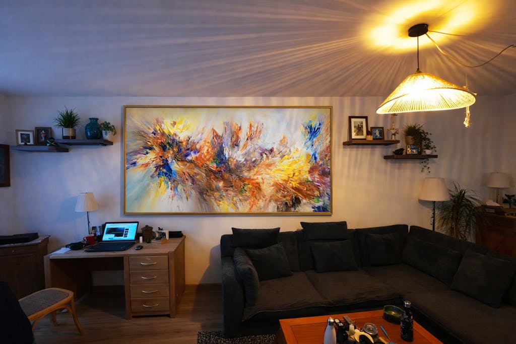 Tableau Abstrait Explosion