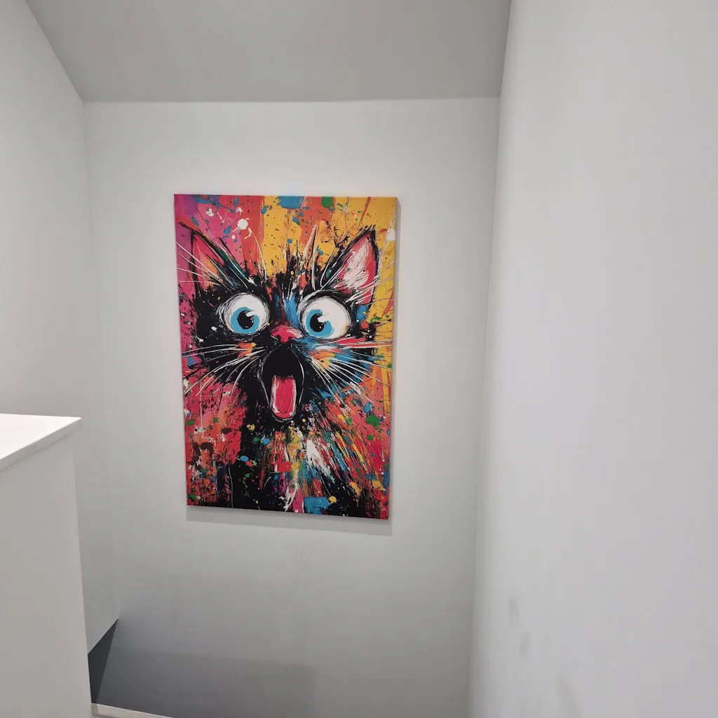 Tableau Chat Il est Fou !