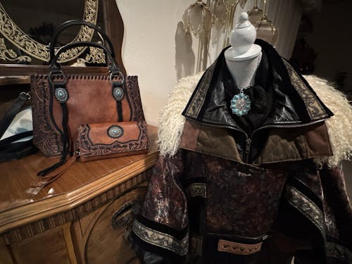 Trinity Ranch Floral Tooled Concho Tote Bag Collection