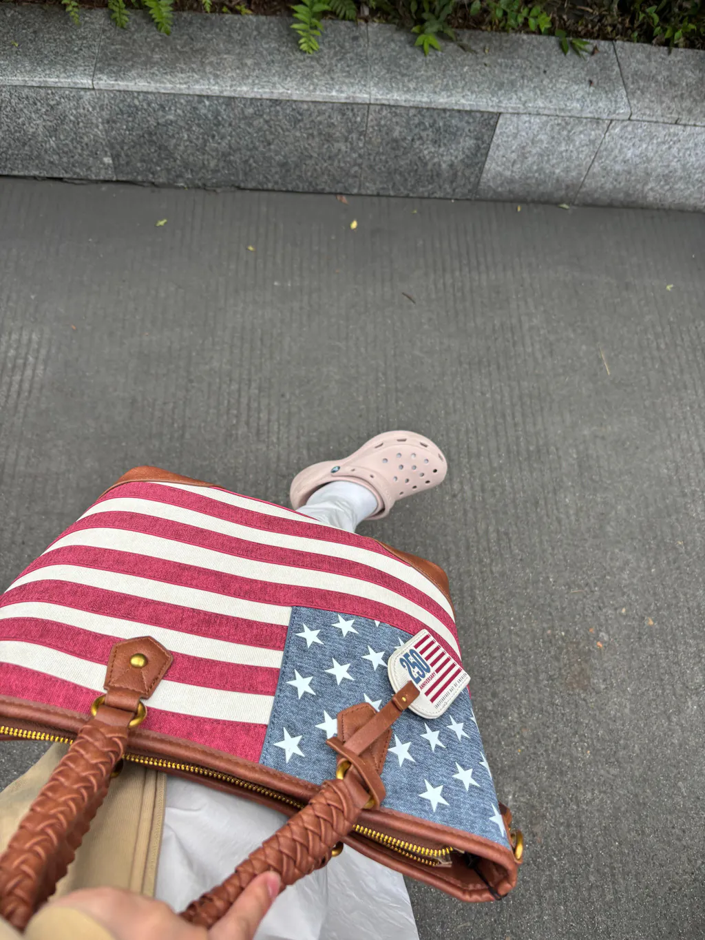 Montana West Vintage American Flag Tote Bag
