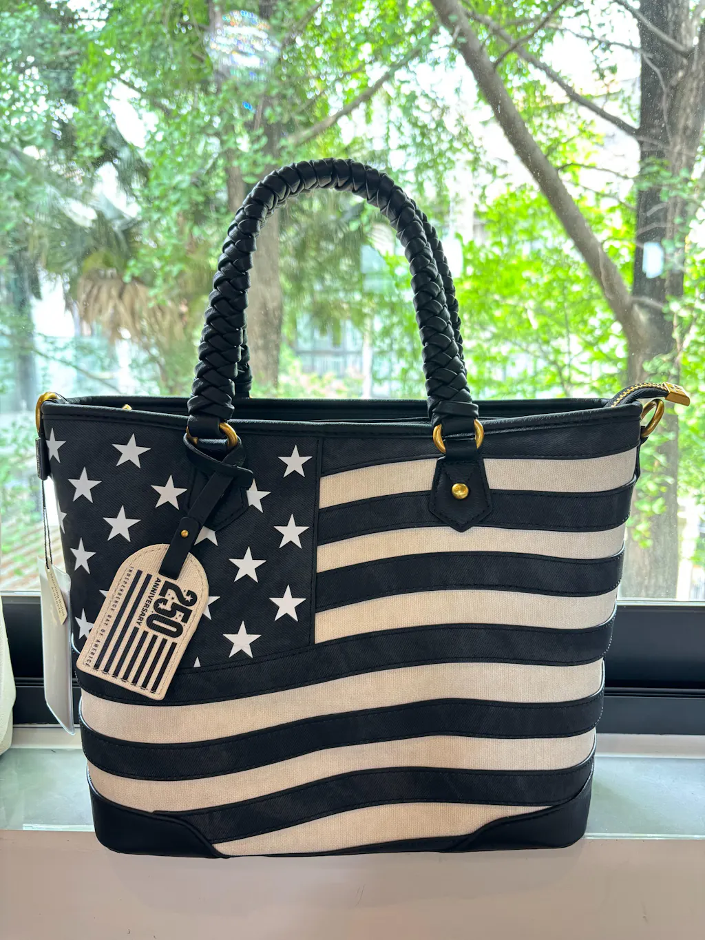 Montana West Vintage American Flag Tote Bag