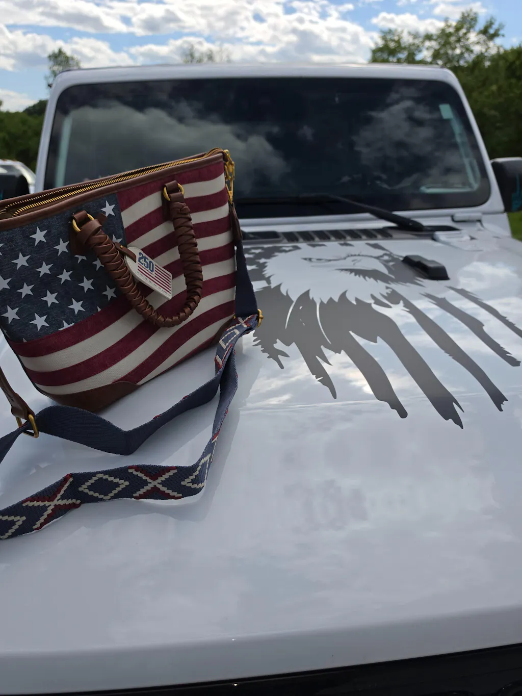 Montana West Vintage American Flag Tote Bag