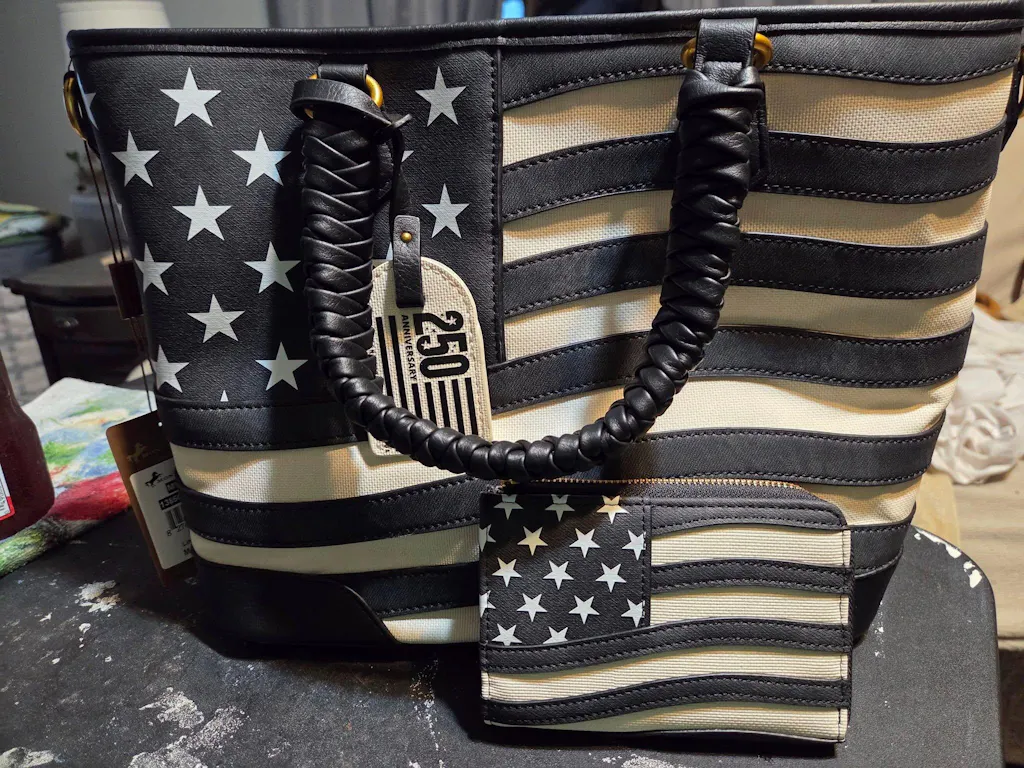 Montana West Vintage American Flag Tote Bag