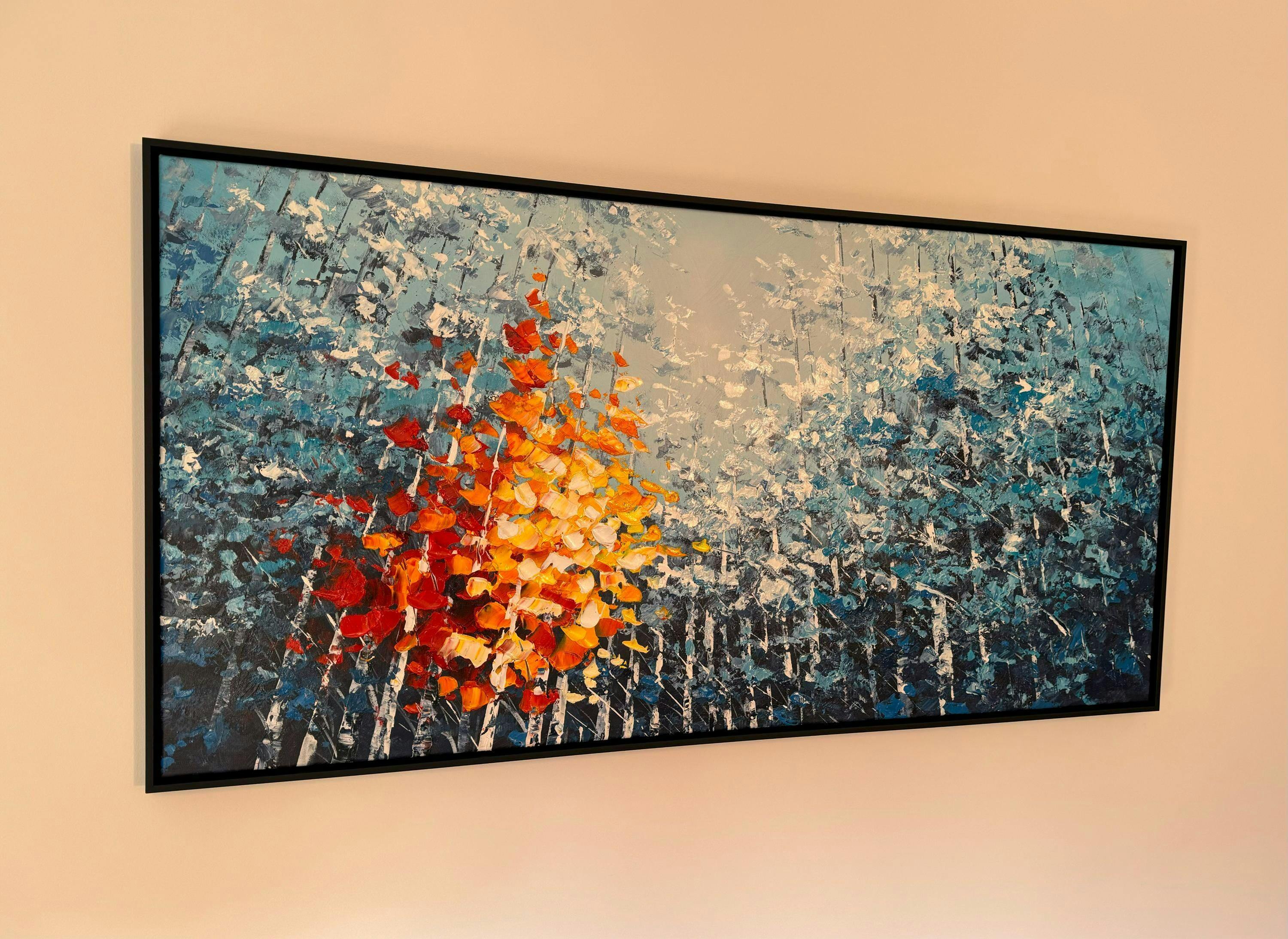 Autumn Aspen | Colorful Forest Impasto Art – MontCarta