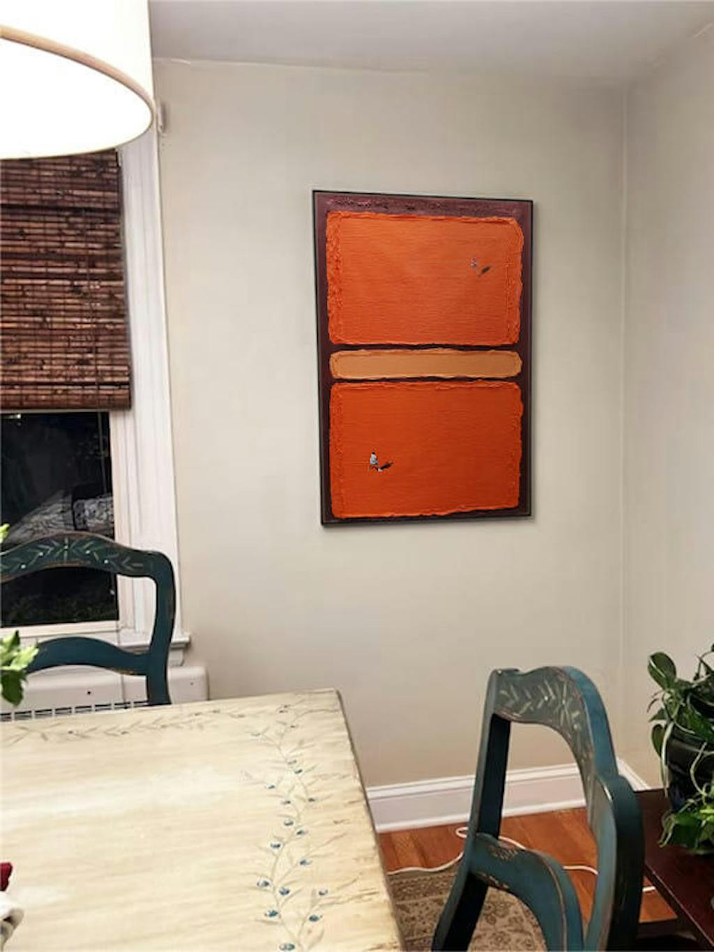 CLAY COURT Textured Minimalist Tennis Match Oil Painting