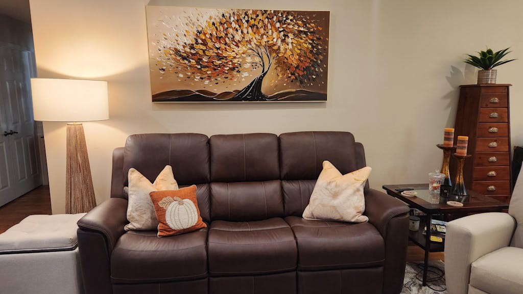 GOLDEN WHISPERS: Textured Golden Tree Impasto Oil Painting