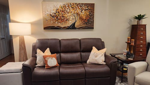 GOLDEN WHISPERS: Textured Golden Tree Impasto Oil Painting