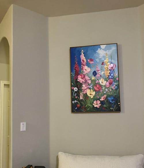 GOLDEN RESILIENCE: Textured Landscape Oil Painting