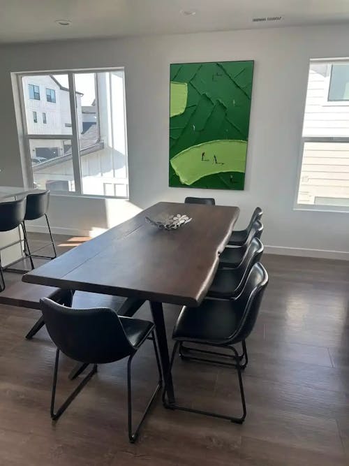 EMERALD FAIRWAY: Textured Impasto Golf Scene Painting