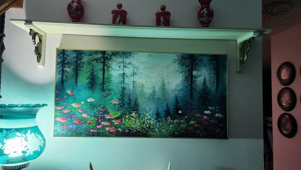 WHISPERING WOODS: Impressionistic Forest Landscape Painting with Colorful Wildflowers