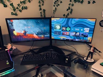 Rack Soporte con Base de Escritorio para 2 Monitores 13 a 27 Pulg