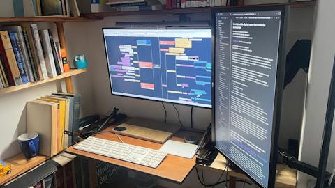 Rack Soporte Doble Brazo con Gas Spring de Escritorio para 2 Monitores 17 a 32 Pulg